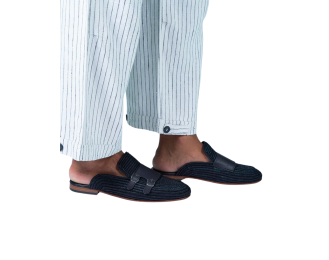 Black Natural Raffia Shoes