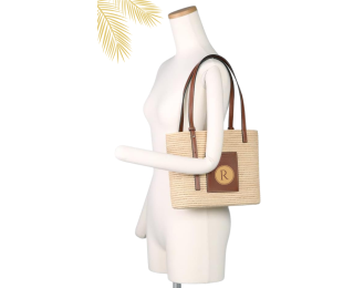 100% handmade natural raffia bag