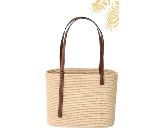 100% handmade natural raffia bag