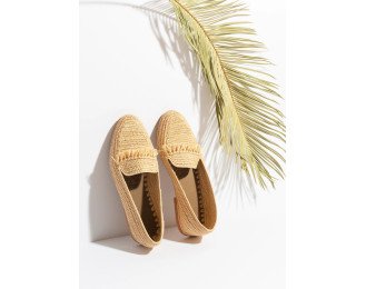 100% handmade raffia shoes
