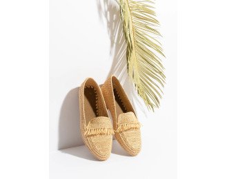 100% handmade raffia shoes