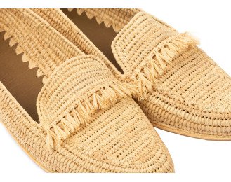 100% handmade raffia shoes