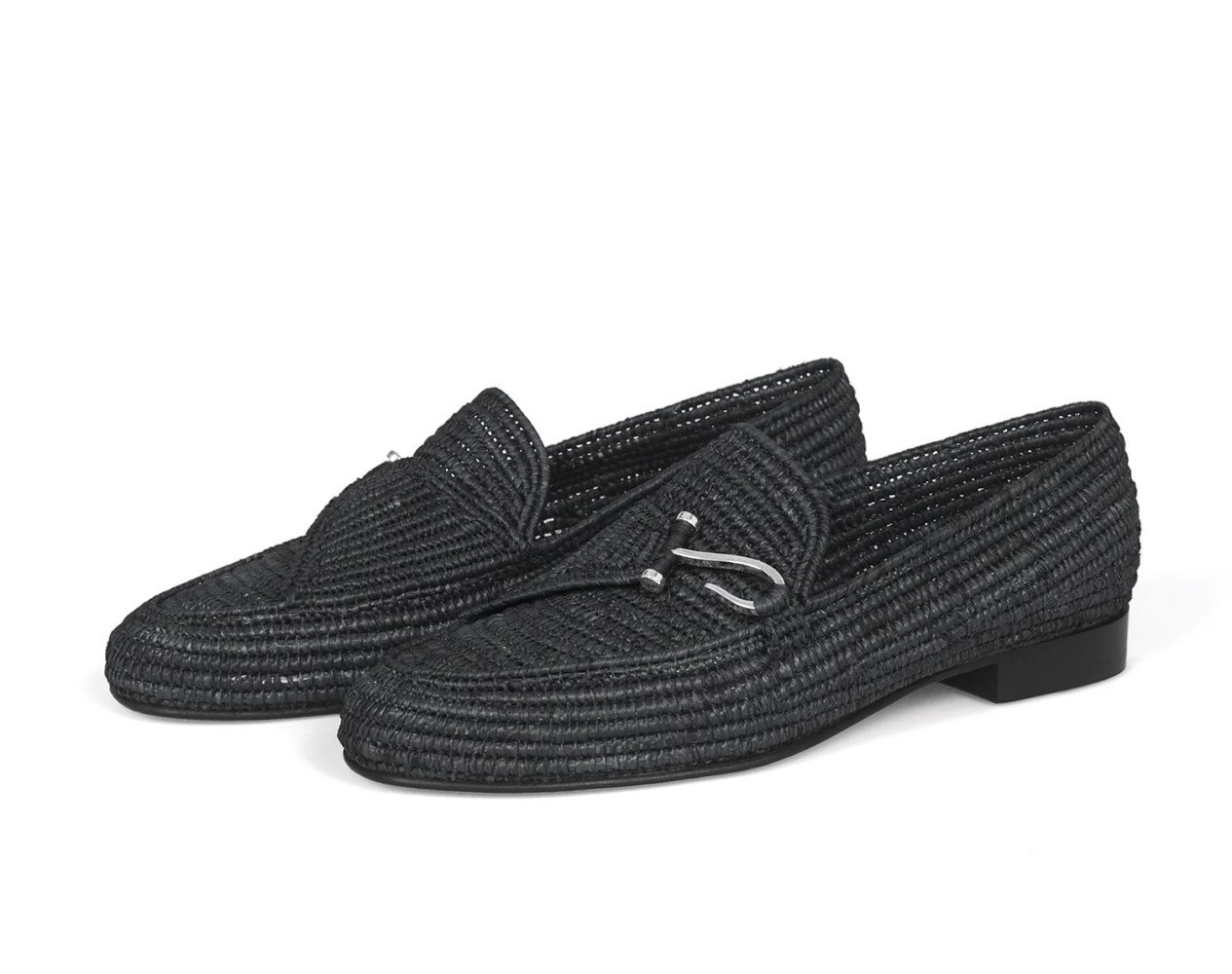 Black Raffia Shoes | Handmade Marrakech