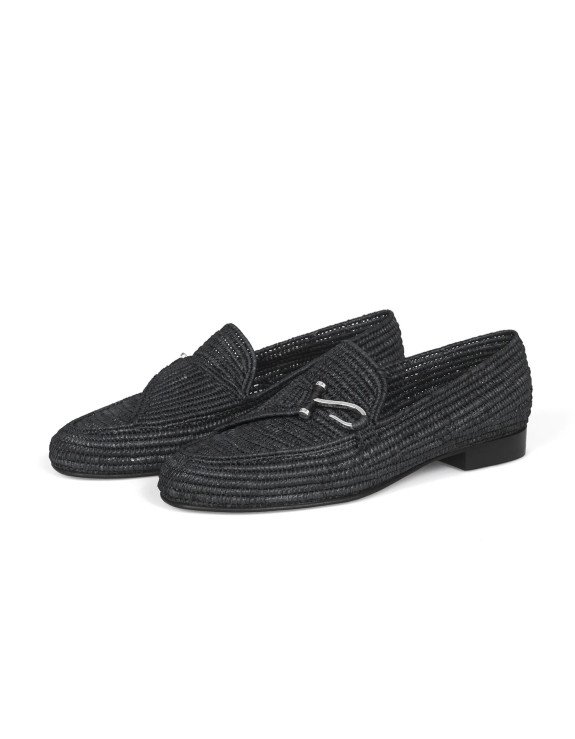 Black Raffia Shoes | Handmade Marrakech
