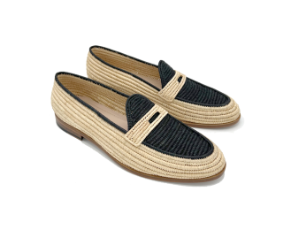 Loafer Raffia Leather  Shoes: Timeless Elegance, Modern Charm