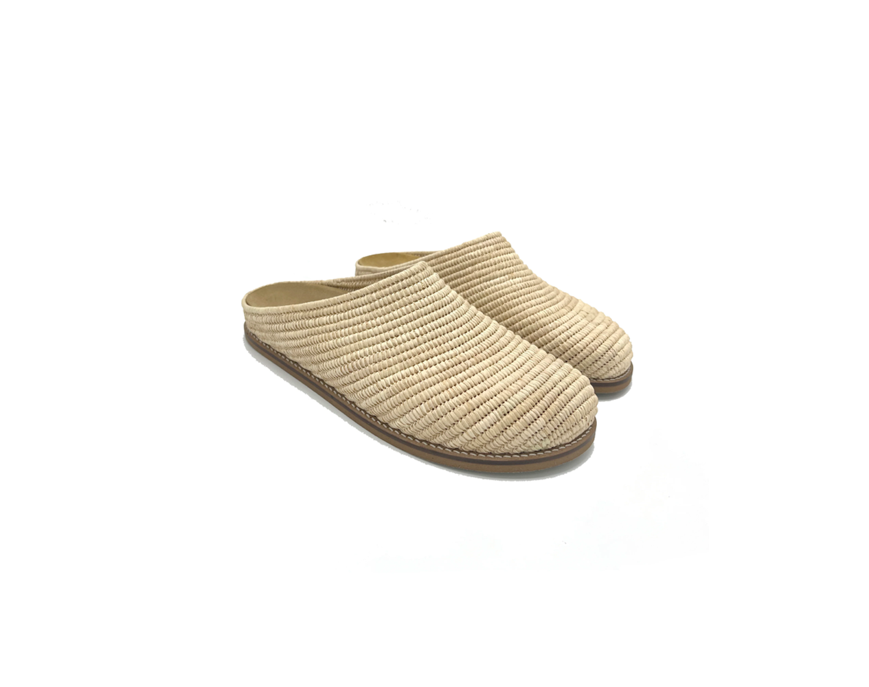 Woven Raffia Slip-Ons: Stylish Comfort, Checkered Elegance