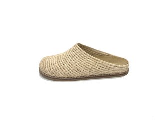 Woven Raffia Slip-Ons: Stylish Comfort, Checkered Elegance