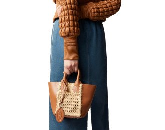 Raffia Leare Tote