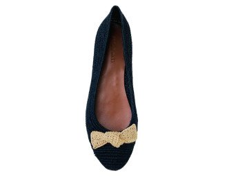 Women's Ballet Raffia Shoes | Black