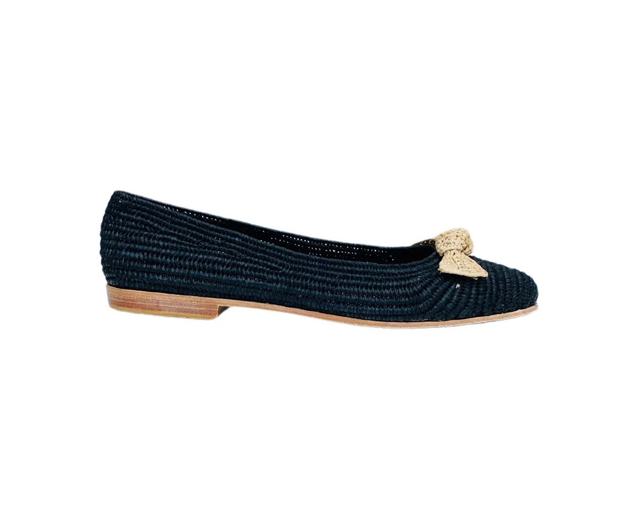 Women's Ballet Raffia Shoes | Black