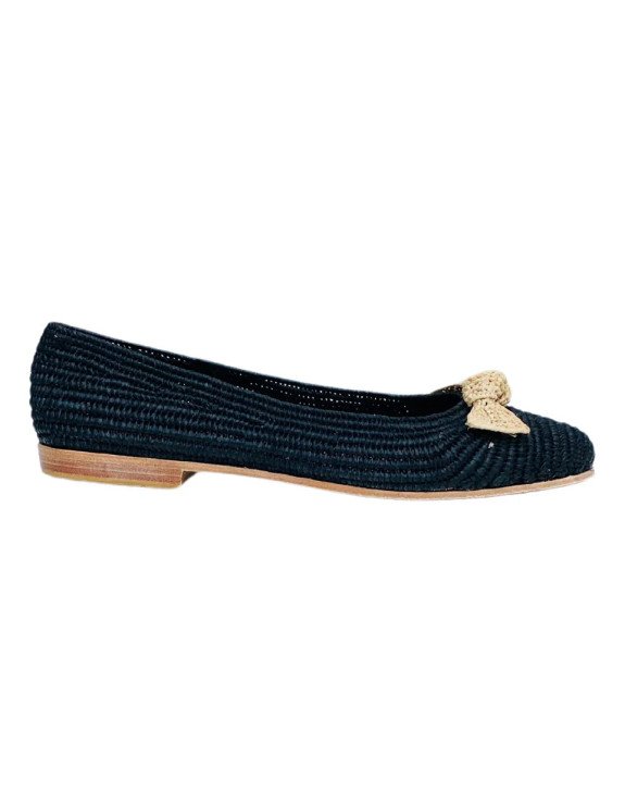 Women's Ballet Raffia Shoes | Black
