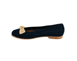 Women's Ballet Raffia Shoes | Black