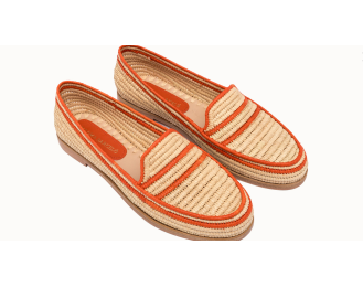 Chic and Eco-Friendly Paula Raffia Bicolor Shoes | Stylish Comfor