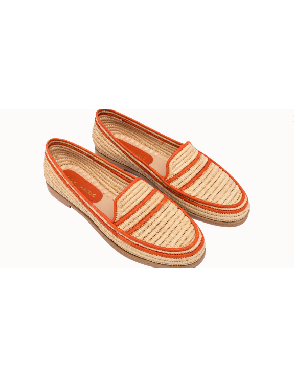 Chic and Eco-Friendly Paula Raffia Bicolor Shoes | Stylish Comfor