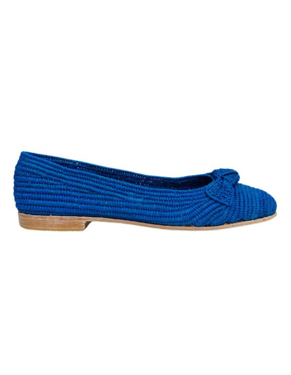 Women's Ballet Raffia Shoes| Blue