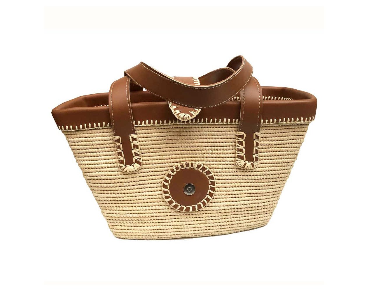 Moroccan Raffia Basket Bag