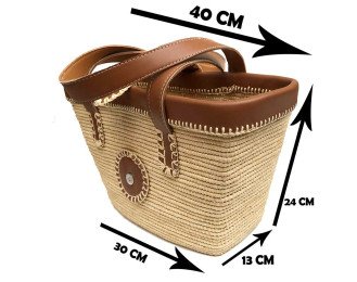Moroccan Raffia Basket Bag
