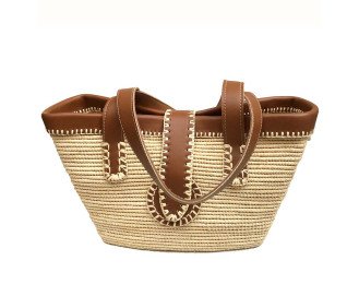 Moroccan Raffia Basket Bag