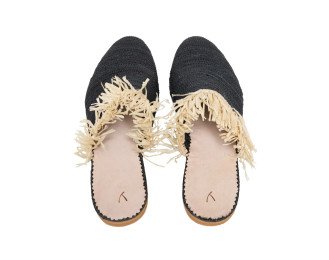 Raffia Sandal Arti | Black