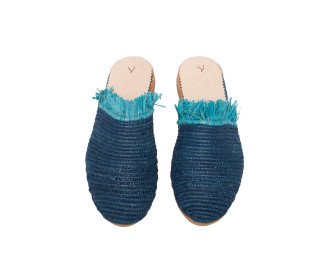 Raffia Sandal Arti | Blue Turquoise
