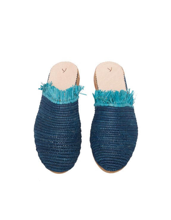 Raffia Sandal Arti | Blue Turquoise