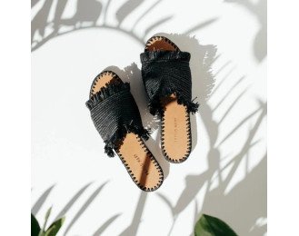 Sandal Raffia Mona | Black
