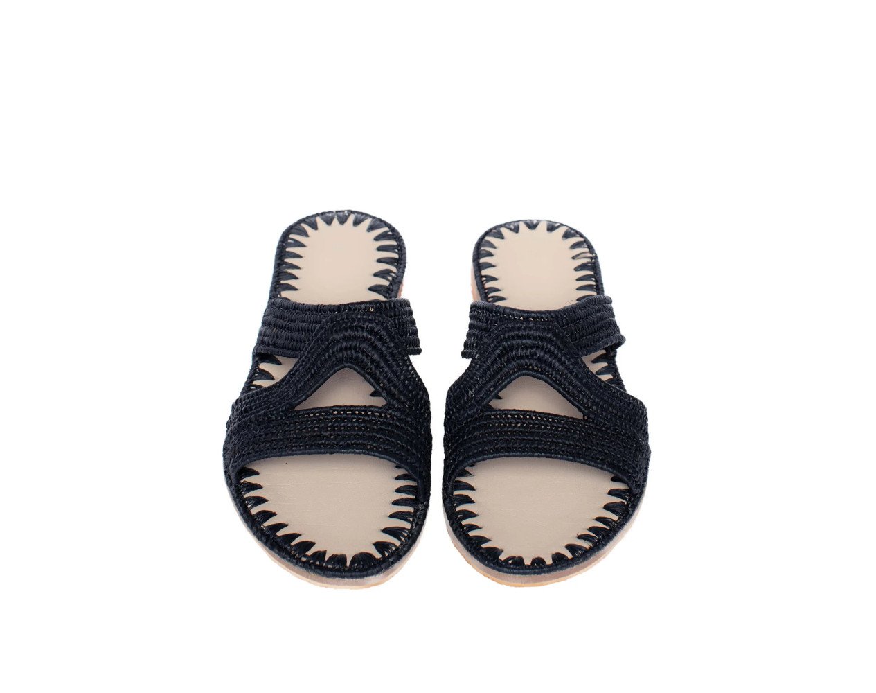 Olivia Raffia Sandal | Black