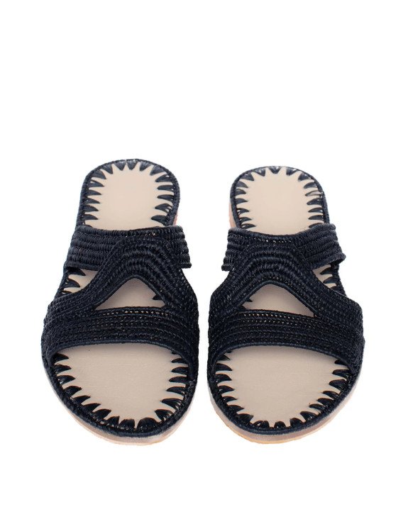 Olivia Raffia Sandal | Black