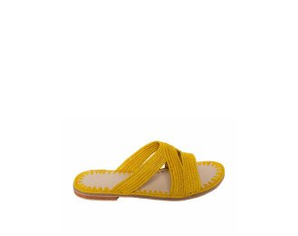 Olivia Raffia Sandal | Yellow