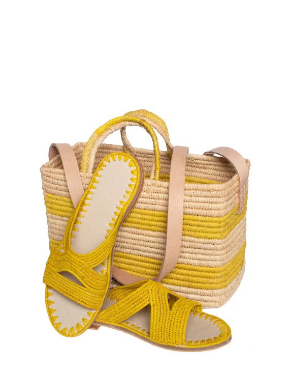 Olivia Raffia Sandal | Yellow