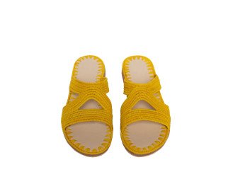 Olivia Raffia Sandal | Yellow