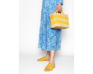 Olivia Raffia Sandal | Yellow