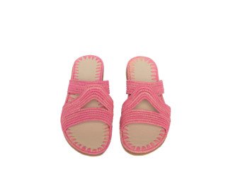 Olivia Raffia Sandal | Pink