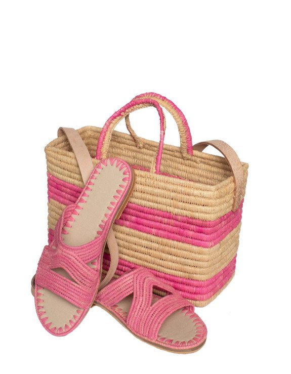 Olivia Raffia Sandal | Pink