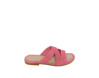 Olivia Raffia Sandal | Pink
