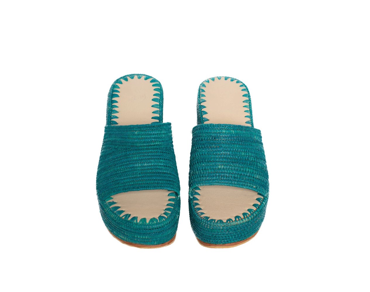Emma Sandal High Heels | Turquoise