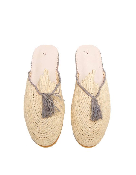Peacock Raffia Sandal | Natural