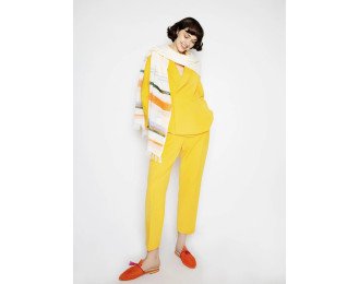 Peacock Raffia Sandal | Orange