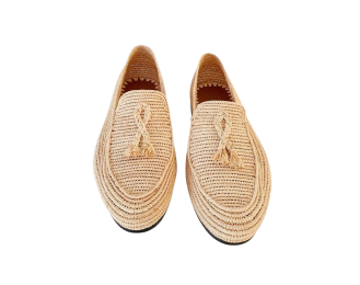 Raffia shoes for men moccasins