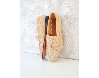 Raffia shoes for men moccasins