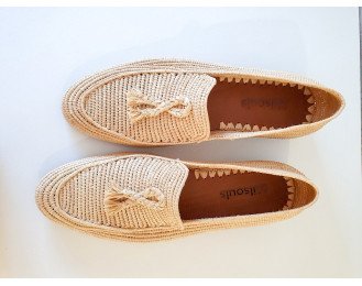 Raffia shoes for men moccasins