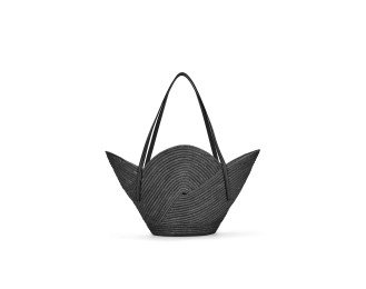 Judia Raffia Basket Bag | Black