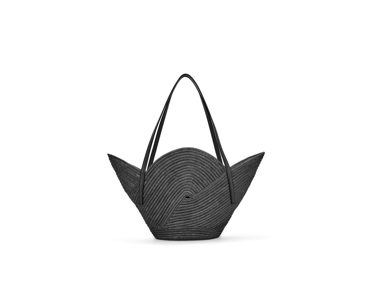 Judia Raffia Basket Bag | Black