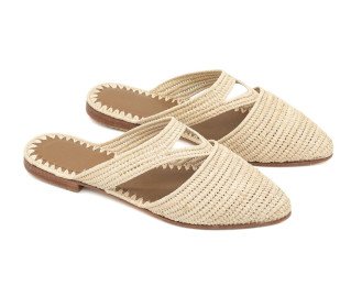 Mary Raffia Sandal Natural