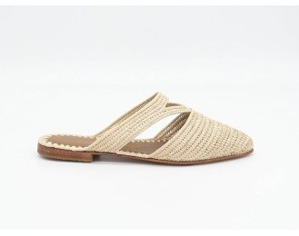 Mary Raffia Sandal Natural