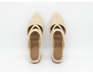 Mary Raffia Sandal Natural