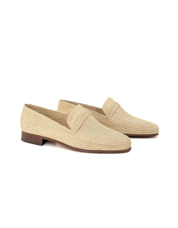 Joseph Mocassin Raffia Shoes