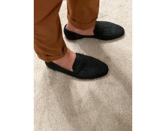 Joseph Mocassin Raffia Shoes