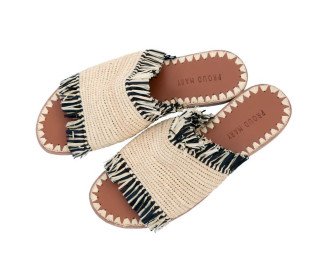 Sandal Raffia Mona | Natural and Black