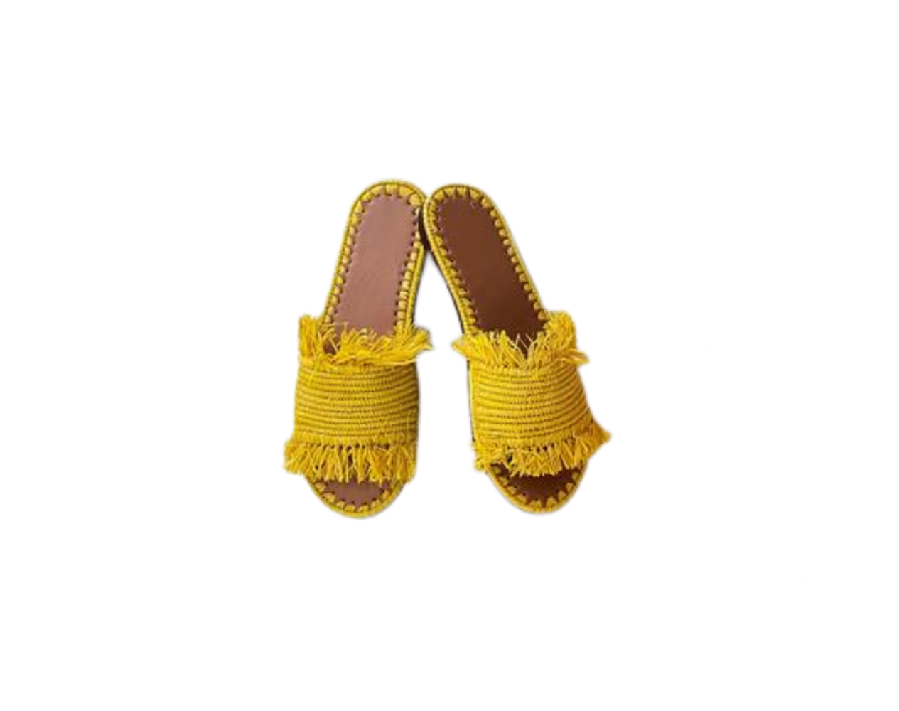 SAFFRON RAFFIA SLIDES